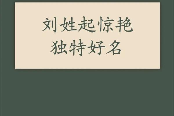 给刘姓男孩取个响亮又有内涵的名字