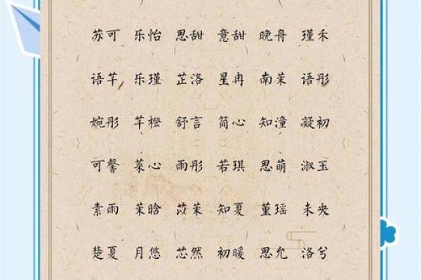 张家女孩：蕴藏智慧与美好的名字运势解析
