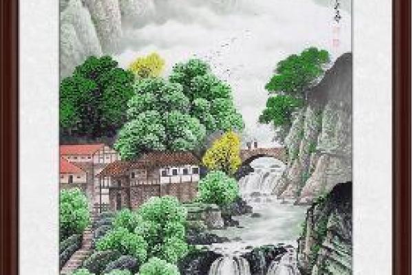 福地祥云山水风水画，家居风水必备
