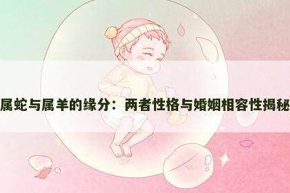 属蛇与属羊的缘分：两者性格与婚姻相容性揭秘