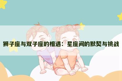 狮子座与双子座的相遇：星座间的默契与挑战