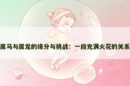 属马与属龙的缘分与挑战：一段充满火花的关系