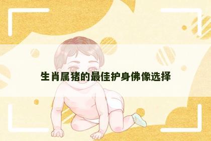 生肖属猪的最佳护身佛像选择