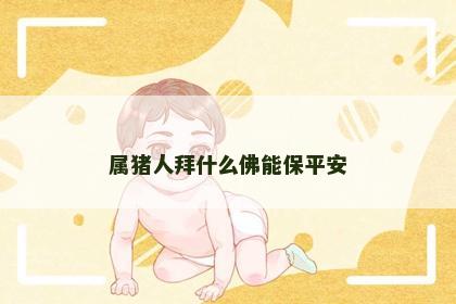 属猪人拜什么佛能保平安