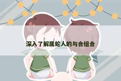 深入了解属蛇人的与合组合