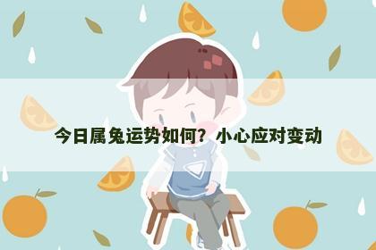 今日属兔运势如何？小心应对变动