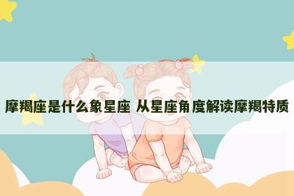 摩羯座是什么象星座 从星座角度解读摩羯特质