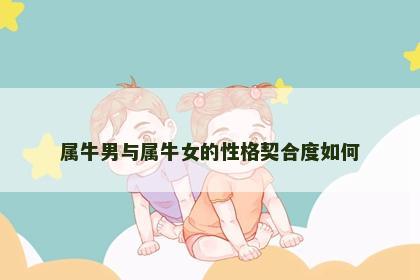 属牛男与属牛女的性格契合度如何 属牛男与属牛女的性格契合度如何