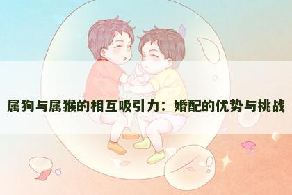属狗与属猴的相互吸引力:婚配的优势与挑战 属狗与属猴的相互吸引力:婚配的优势与挑战